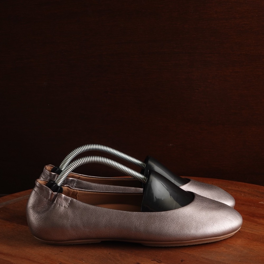 Dansko Flats Womens SZ EU 36 US 5.5-6 Pewter Mollie Leather Comfort Ballet Shoes